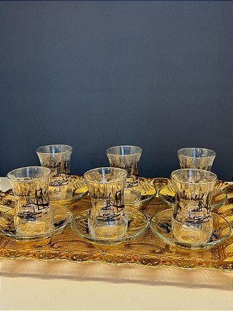 Jogo de Copos Turcos - Vidro - Istambul