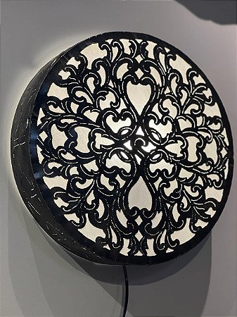 Arandela - Modelo Marrocos - Bivolt - Metal - Rendado Branco