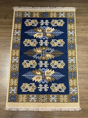 Tapete - Dupla Face - Turco - 1,80x 1,20MT - Azul
