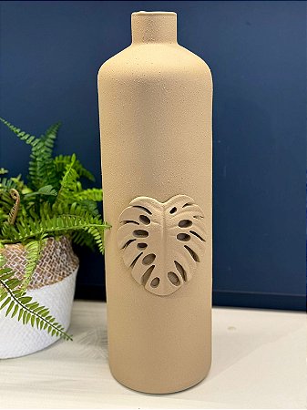 Vaso - Ceramica - Bege