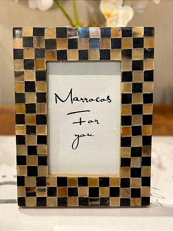 Porta Retrato - Foto 10 x 15 - Chifre - Bege e Marrom