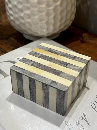 Caixa Decorativa - Osso - Cinza