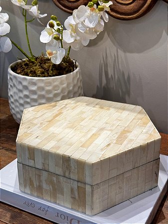 Caixa Decorativa - Osso - Bege