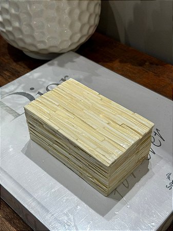 Caixa Decorativa - Osso -  Bege - P