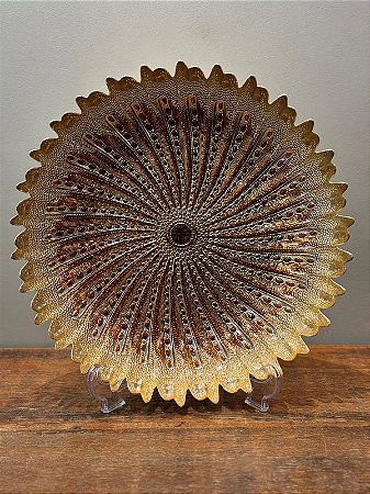 Centro de Mesa em Vitral - Dourado - Grande