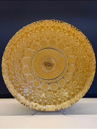 Centro de Mesa em Vitral  - Dourado - GG