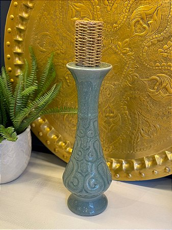 Castiçal - Porta Vela - Ceramica - Verde