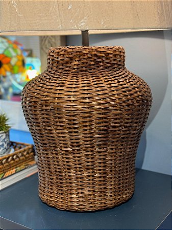 Abajur - Ratan - Sem Cúpula - Marrom - 48CM