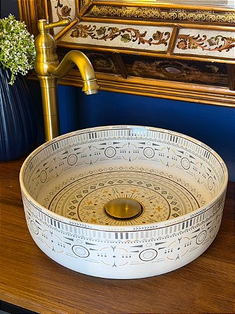 Cuba Sobrepor - Fundo Off White - Cinza e Amarelo