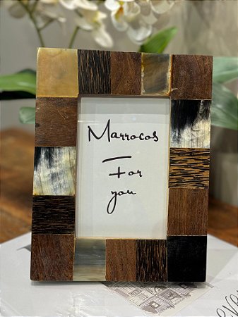 Porta Retrato - Foto 10 x 15 - Chifre - Marrom