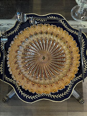 Aparelho de Jantar Turco - Vitral - 8 peças - Dourado