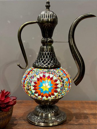 Luminária Turca Ânfora Tamanho G Colorida
