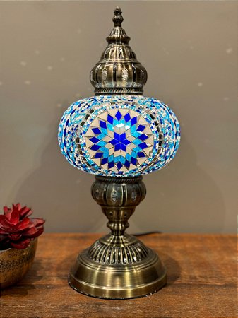 Luminária Turca G Azul