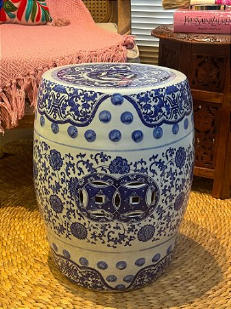 Seat Garden - Ceramica - Azul e Branco