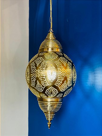 Luminária de Teto Metal Dourada