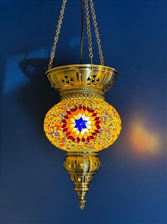 Luminária de Teto Turca Colorida