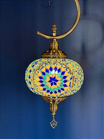 Luminária de Teto Turca Azul G