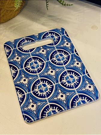 Tábua Turca - Cerâmica - Pequeno - Azul e Branco