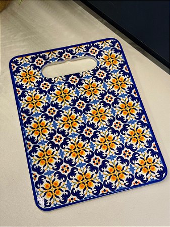 Tábua Turca - Cerâmica - Médio - Azul e Amarelo