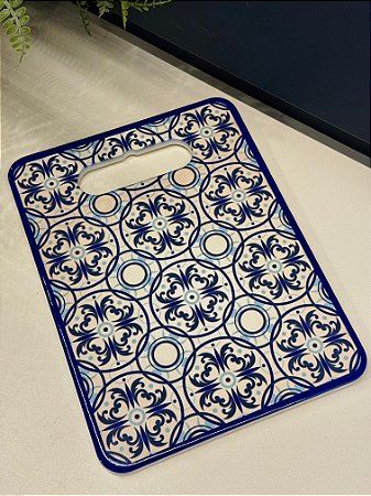 Tábua Turca - Cerâmica - Médio - Azul e Branco