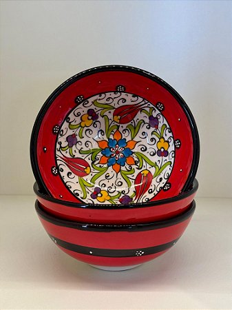 Bowl - Cerâmica - Turquia - Vermelho - Tamanho Médio