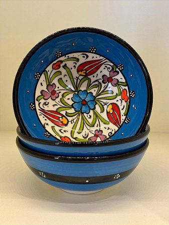 Bowl - Cerâmica - Turquia - Azul Claro - Tamanho Médio