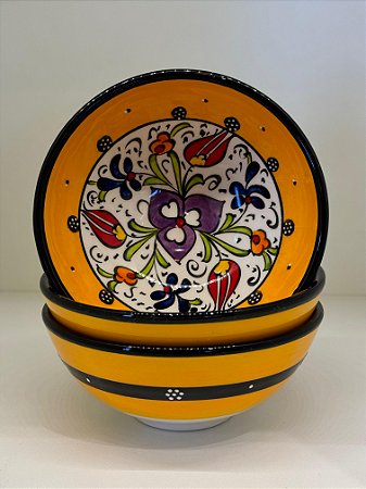 Bowl - Cerâmica - Turquia - Amarelo - Tamanho Médio