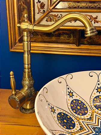 Torneira Premium - Dourado Velho - Para Cubas