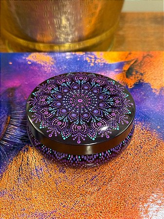 Porta Joias - Metal - Preto, Roxo e Azul