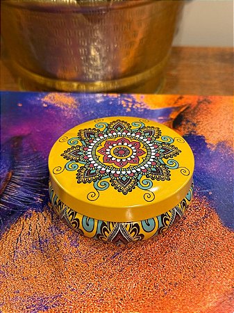 Porta Joias - Metal - Amarelo e Colorido