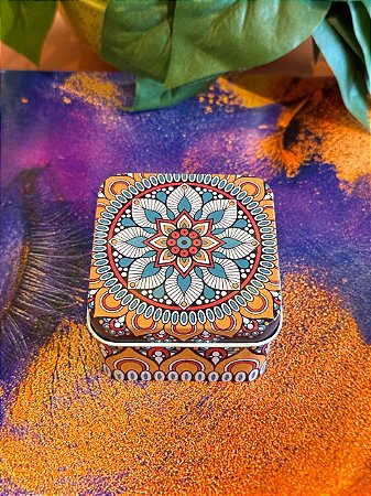 Porta Joias - Metal - Laranja e Colorido