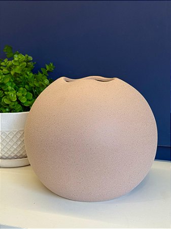 Vaso Decorativo - Cerâmica - Rosa Claro - 21CM