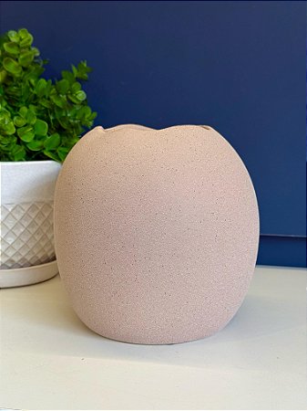 Vaso Decorativo - Cerâmica - Rosa Claro - 17CM