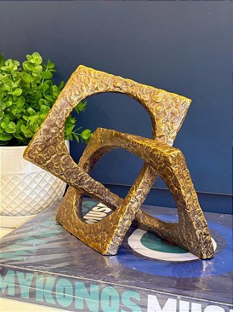 Objeto Decorativo - Metal - Dourado