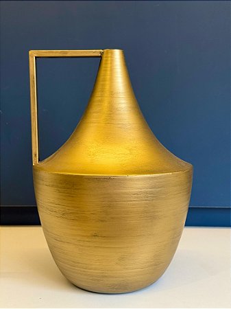 Vaso Decorativo - Metal - Dourado - 29CM