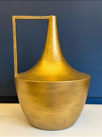 Vaso Decorativo - Metal - Dourado - 37CM