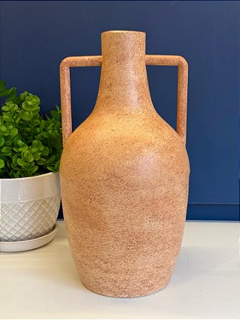 Vaso Decorativo - Cerâmica - Marrom - 35CM