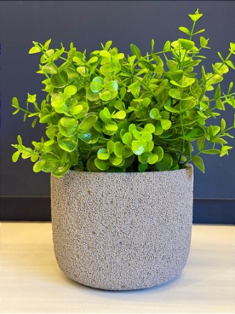 Cachepot em Cimento - Relevo -  14,5CM