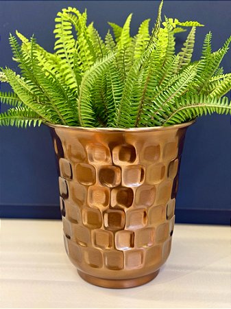 Cachepot em Alumínio - Cobre - 24CM