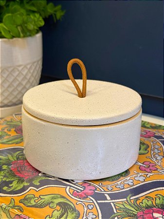 Pote - Cerâmica - Off White - 7cm