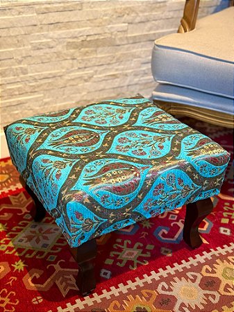 Banqueta Jacquard Turquia - Turquesa