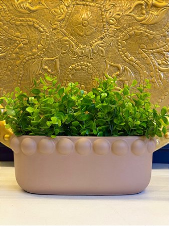 Cachepot em Ceramica - Rosê - 11CM