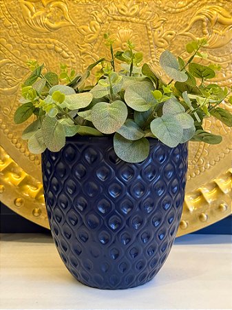 Cachepot em Ceramica - Azul - 20CM