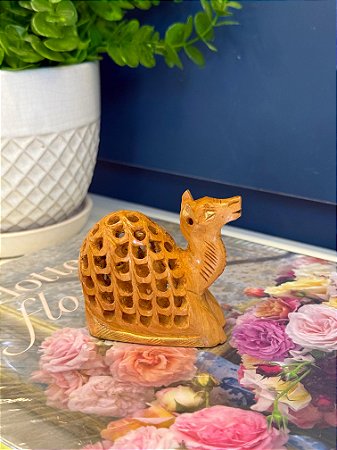 Camelo Decorativo - Madeira - 7cm