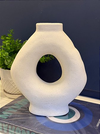 Vaso Decorativo - Cerâmica - Off White - G