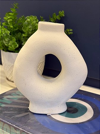 Vaso Decorativo - Cerâmica - Off White - M