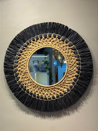 Espelho Mandala - Palha - 69,5CM