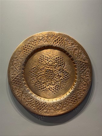 Prato de Parede - Relevo - Metal - Cobre - 50CM