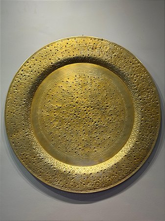 Prato de Parede -  Relevo - Metal - Dourado - 90CM