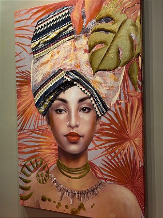 Quadro - Africana - Alto Relevo